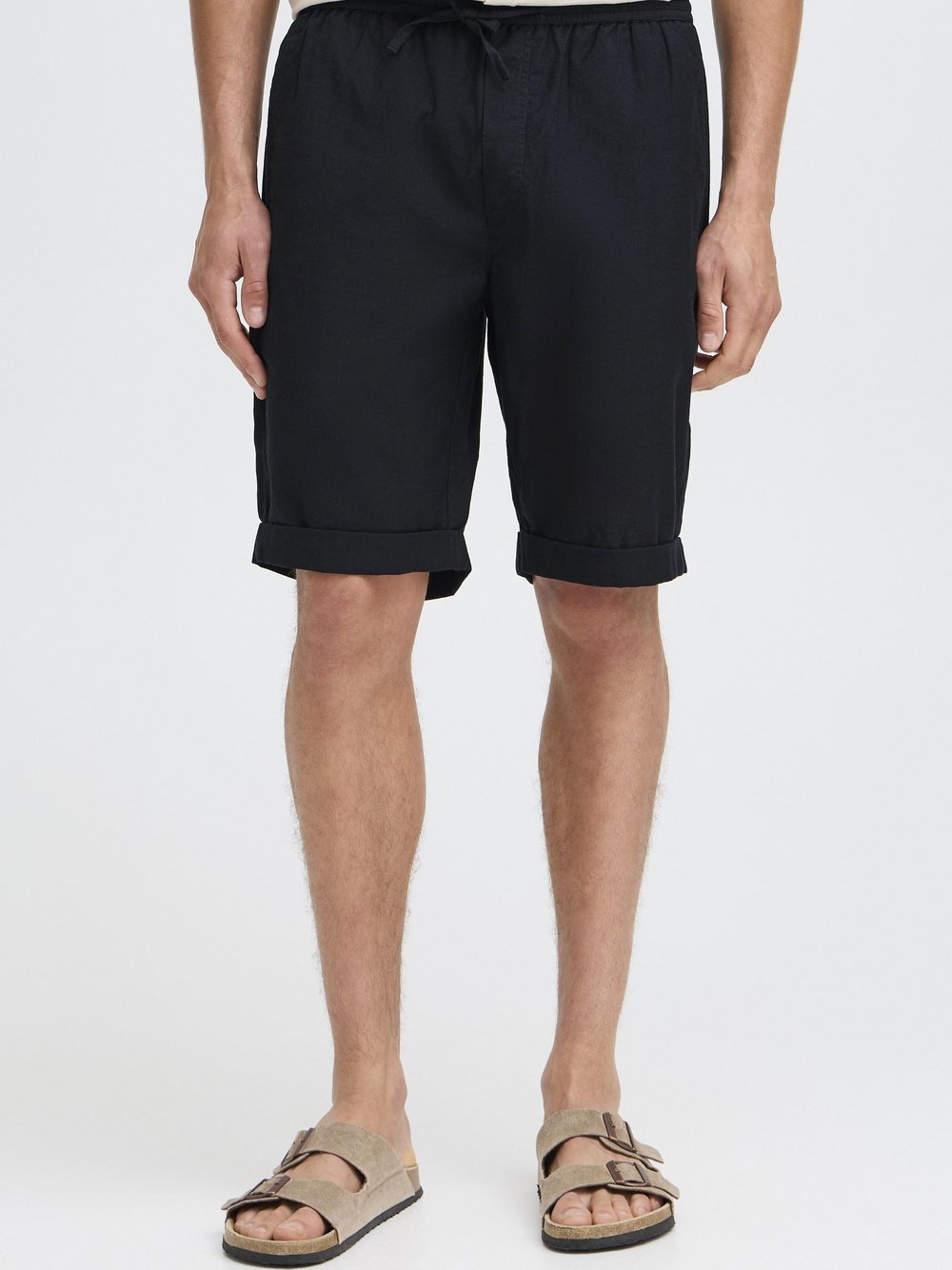 Solid Shorts Herren Baumwolle schwarz, M