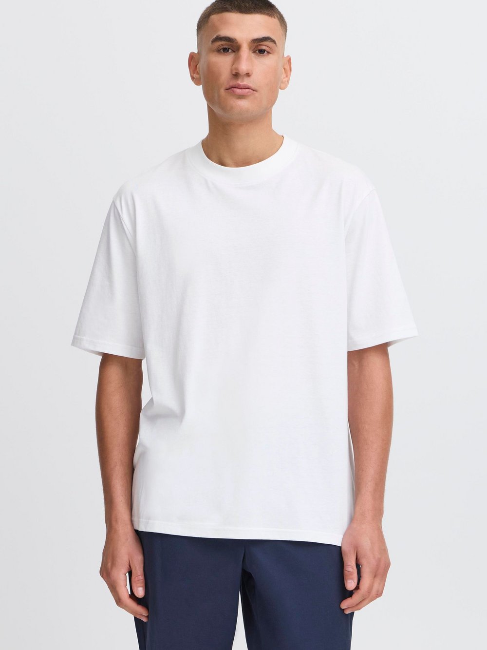 Thumbnail - Solid Rundhalsshirt Herren Textil weiß bedruckt, XL