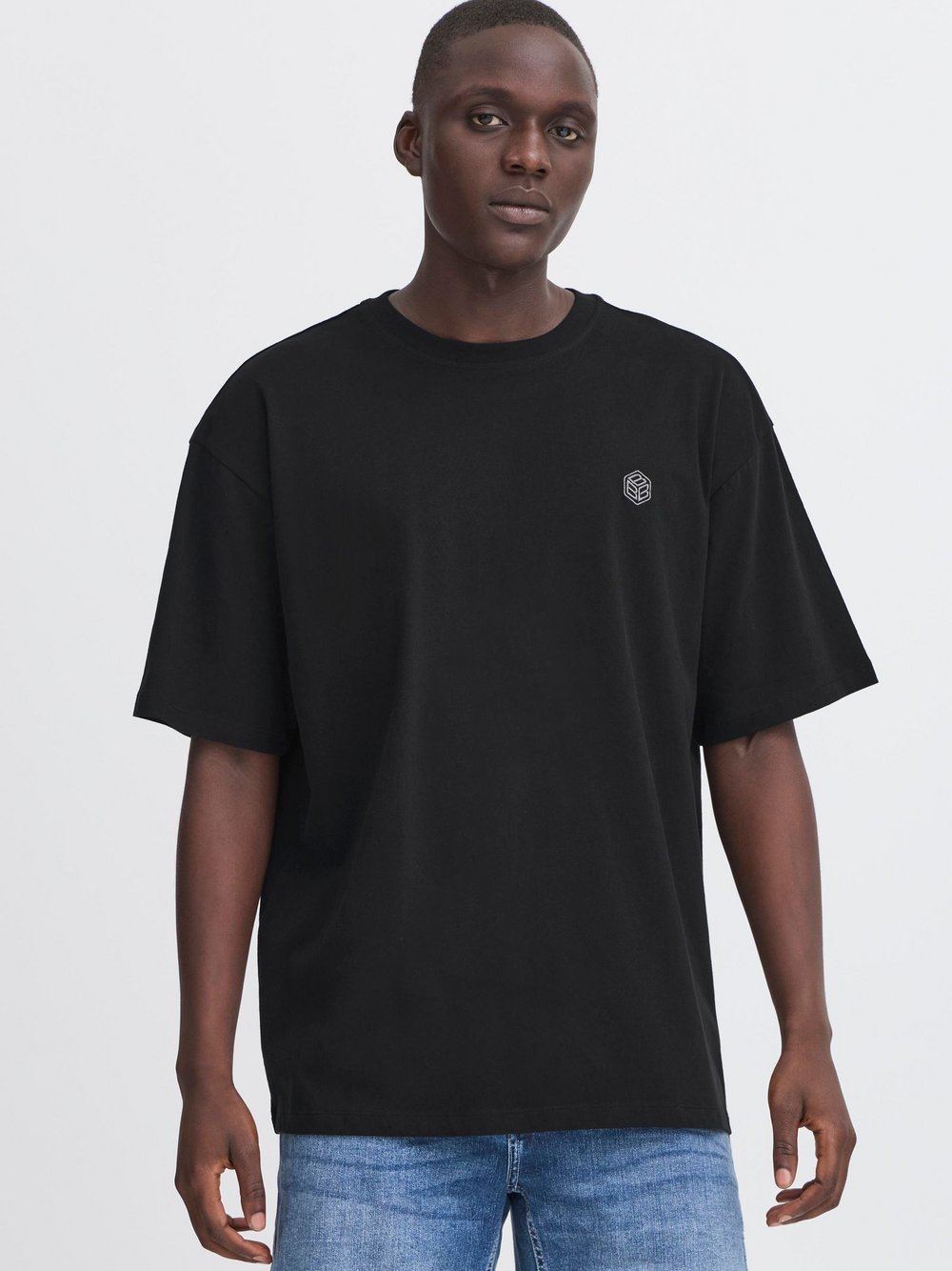 Thumbnail - BLEND Rundhalsshirt Herren Baumwolle schwarz, M