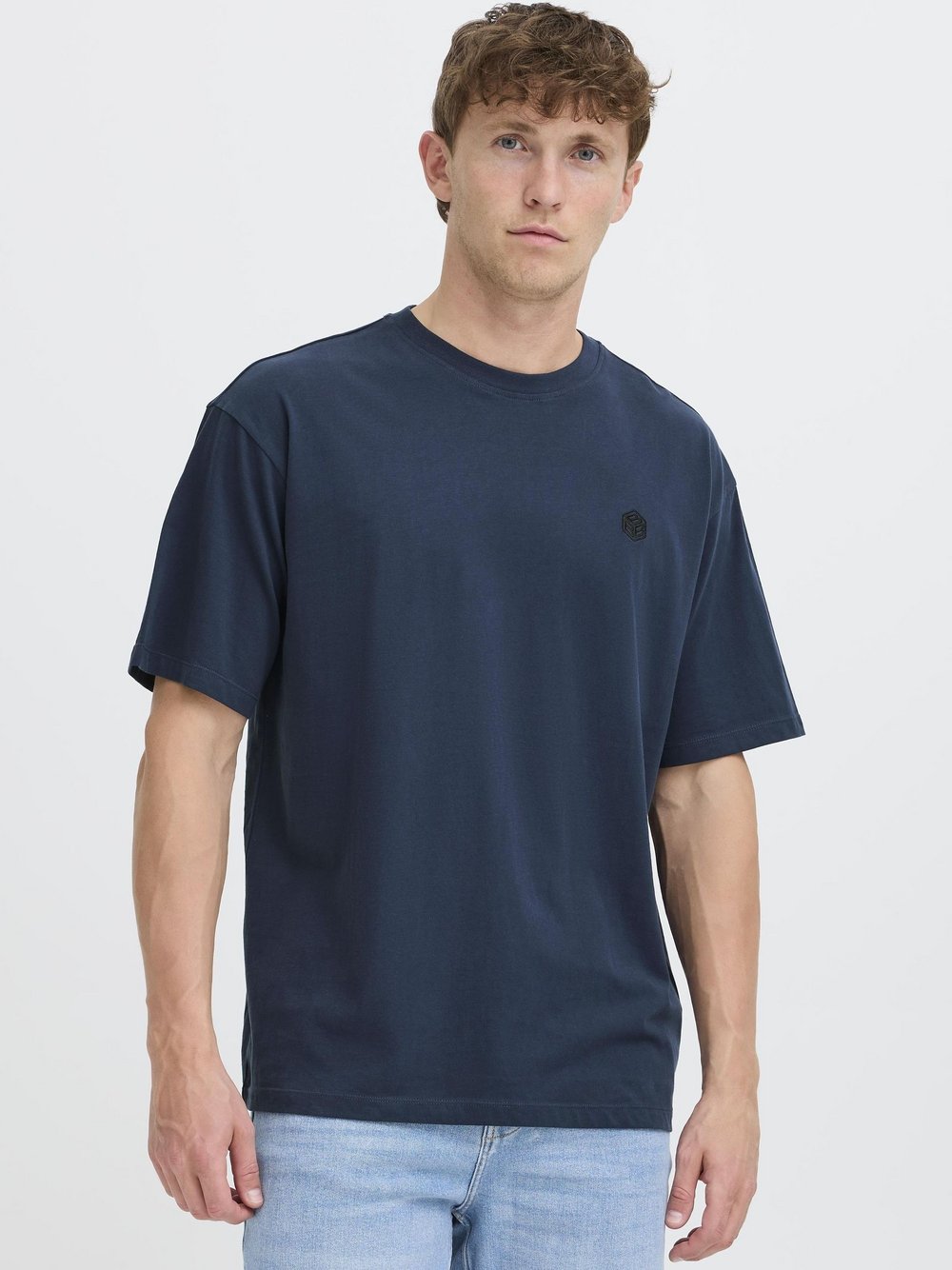 Thumbnail - BLEND Rundhalsshirt Herren Baumwolle blau, XL