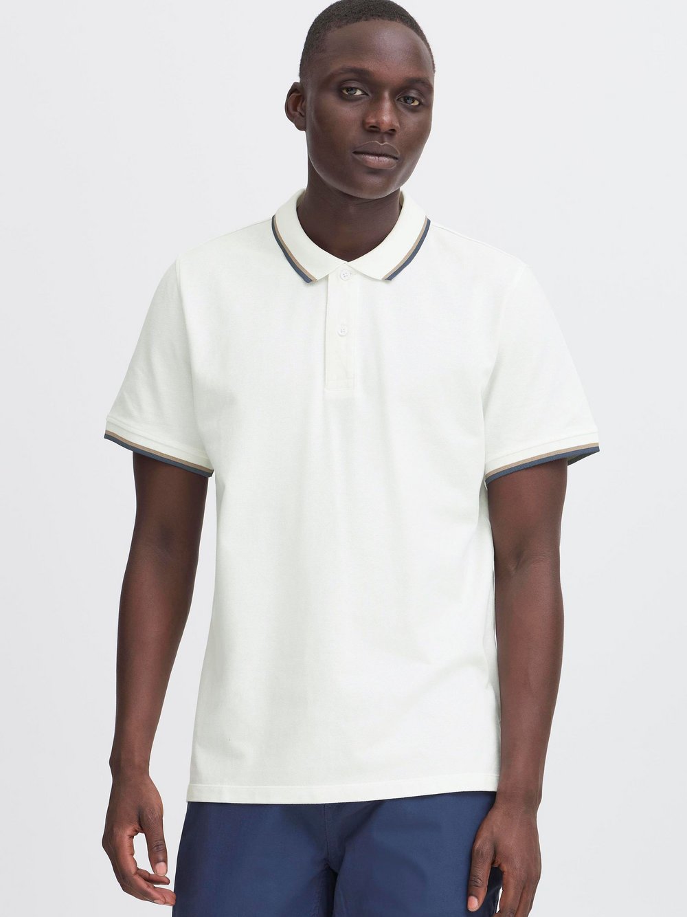 Thumbnail - BLEND Poloshirt Herren Baumwolle weiß, M