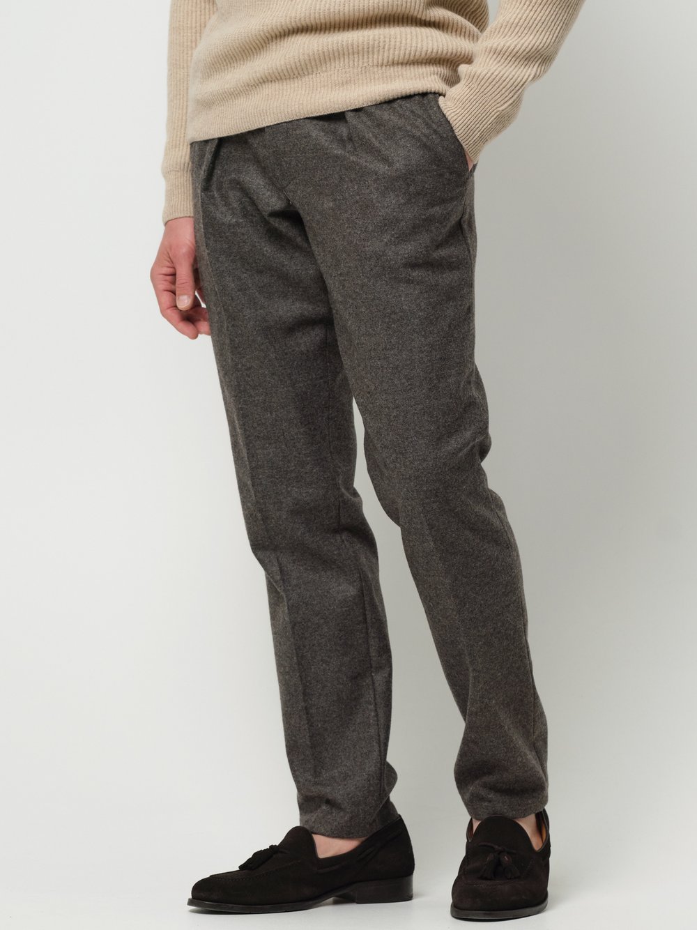 Profuomo Hose Herren Wolle braun, 54