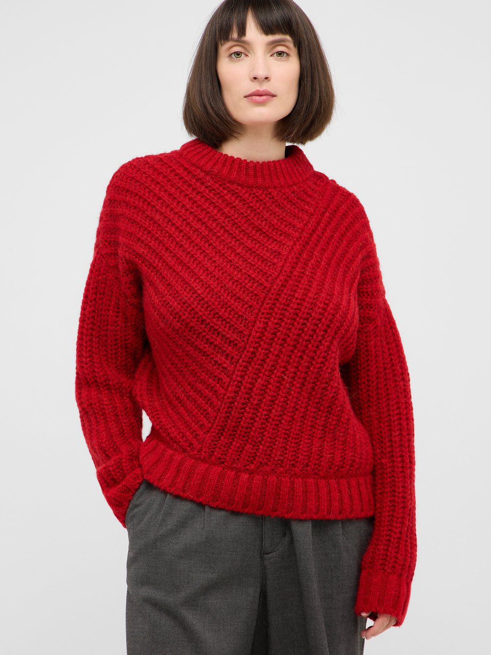 Mustang Strickpullover Damen rot, XS