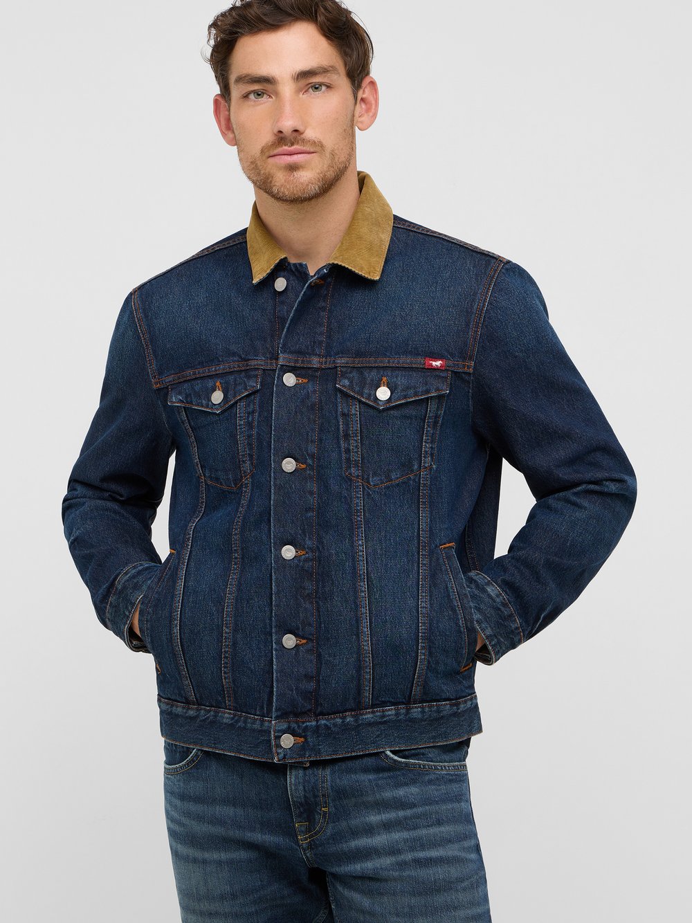 Mustang Jeansjacke Herren Baumwolle blau, XL