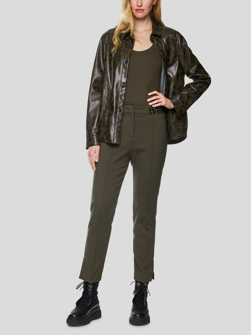 Marc Cain Hose Damen Baumwolle grün, 46