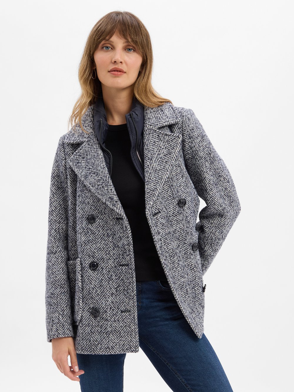 s.Oliver Jacke mit Wollanteil Damen mehrfarbig gemustert, 42