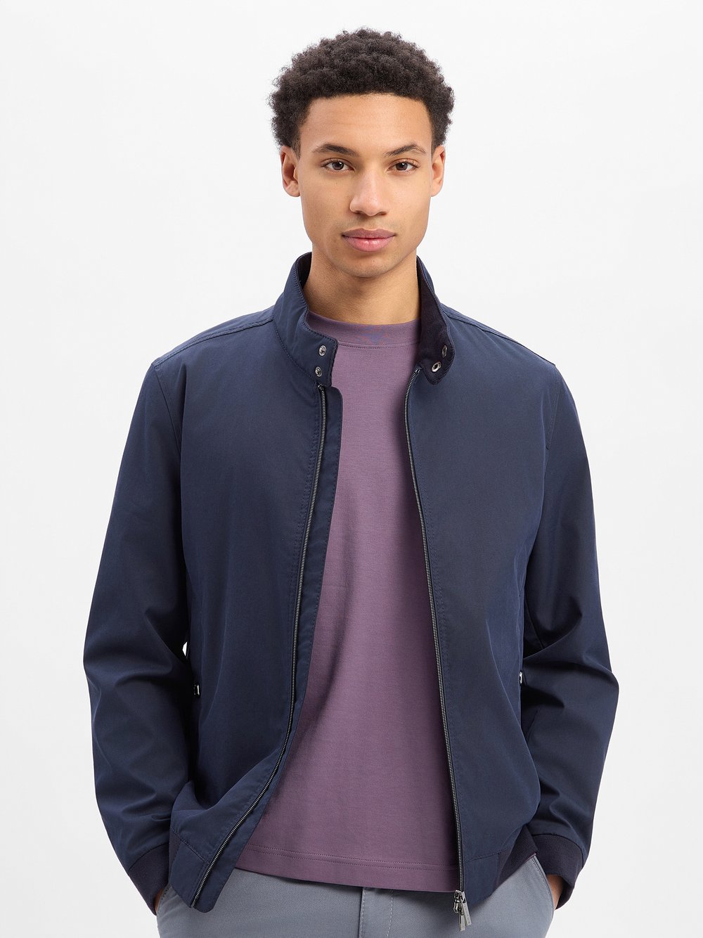 Bugatti Blouson Herren Baumwolle blau, 48
