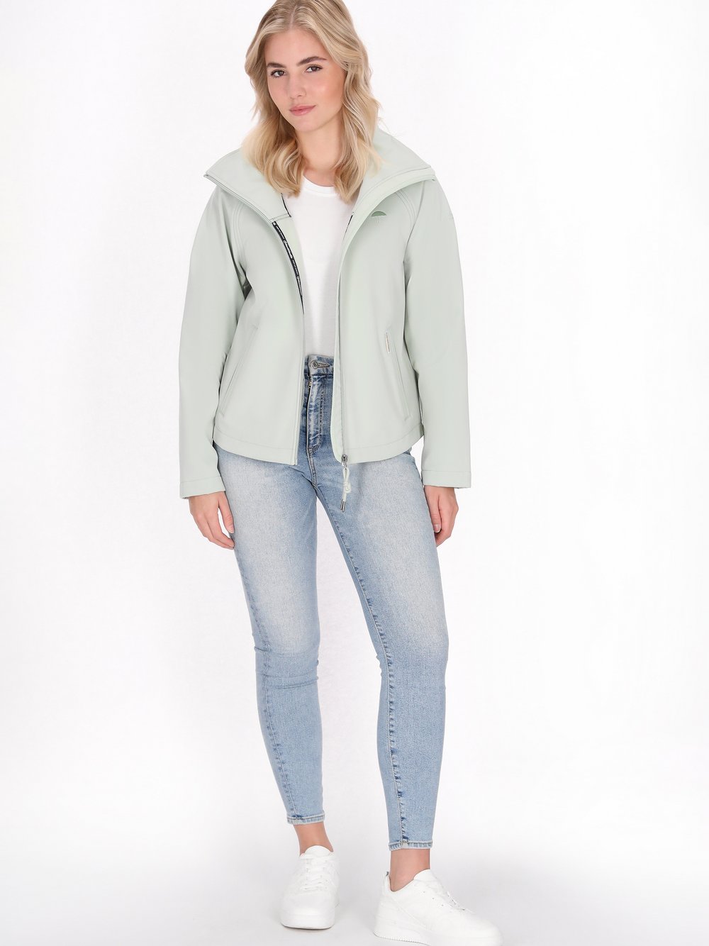 Thumbnail - Schmuddelwedda Softshelljacke Damen grün, XXL