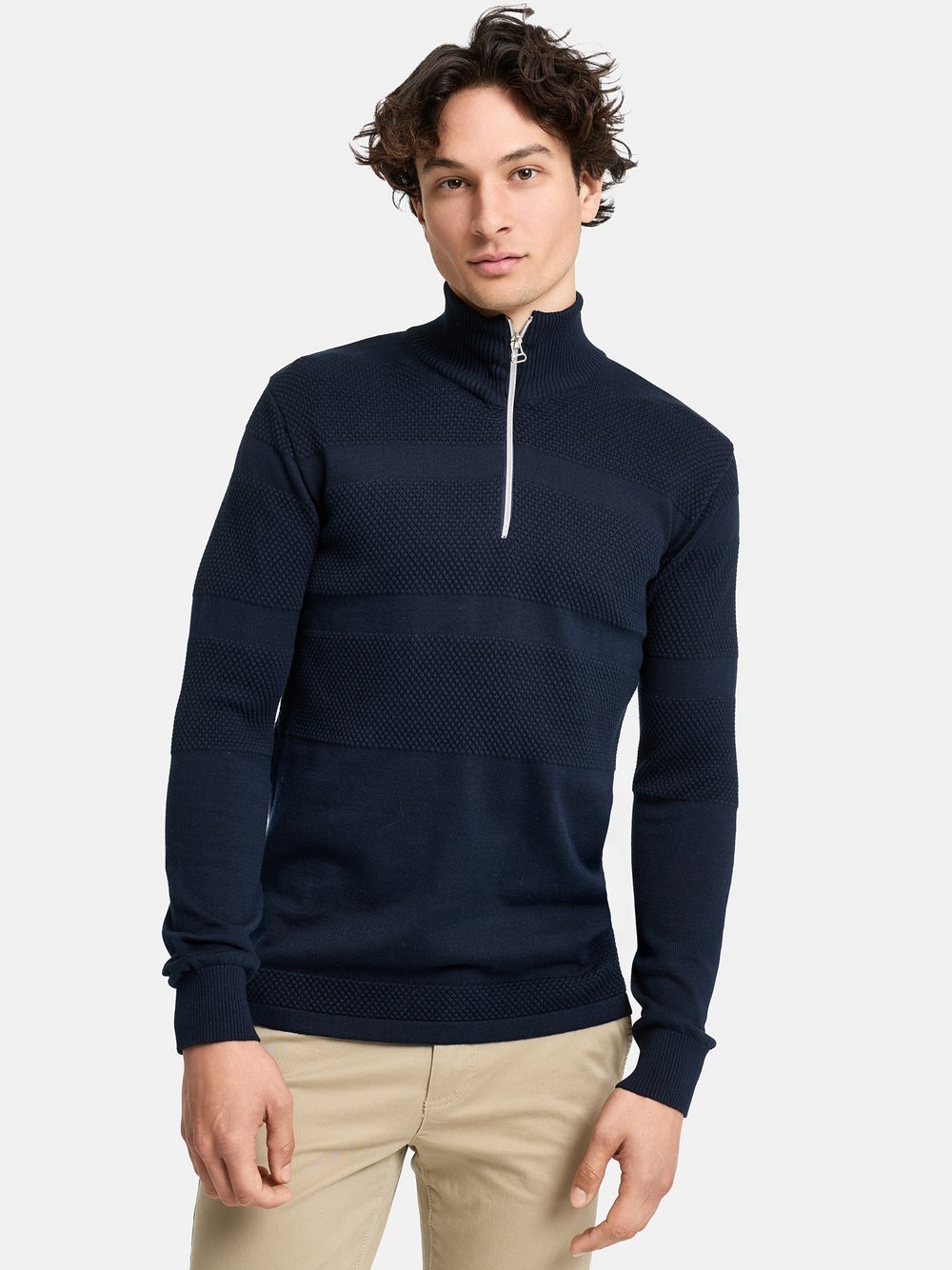 Kronstadt Strickpullover Herren Baumwolle blau, XL