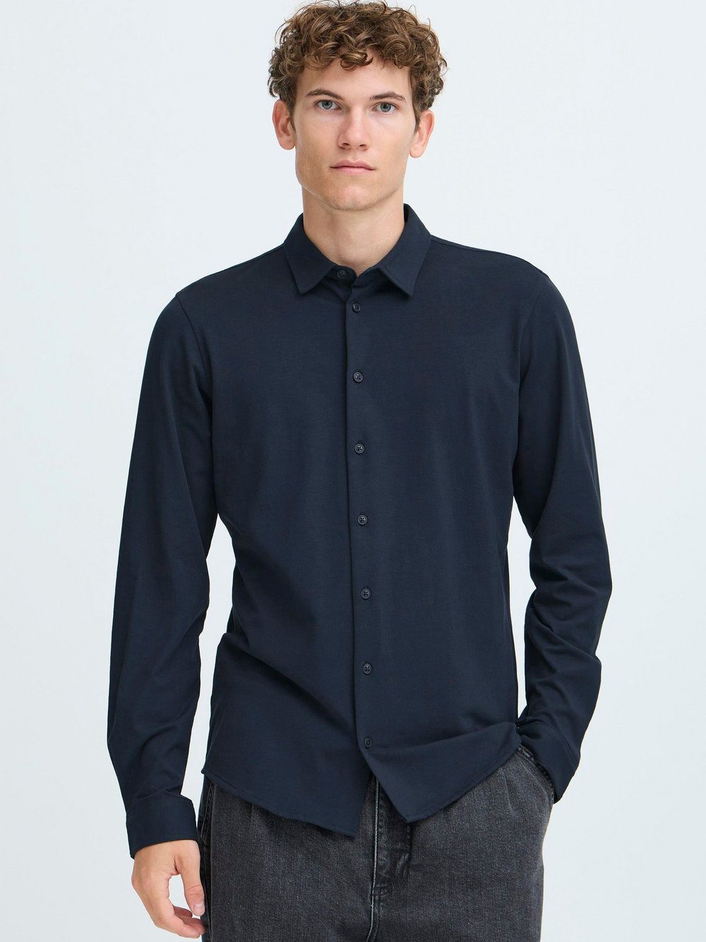 CASUAL FRIDAY Businesshemd Herren Regular Fit Baumwolle blau, XL