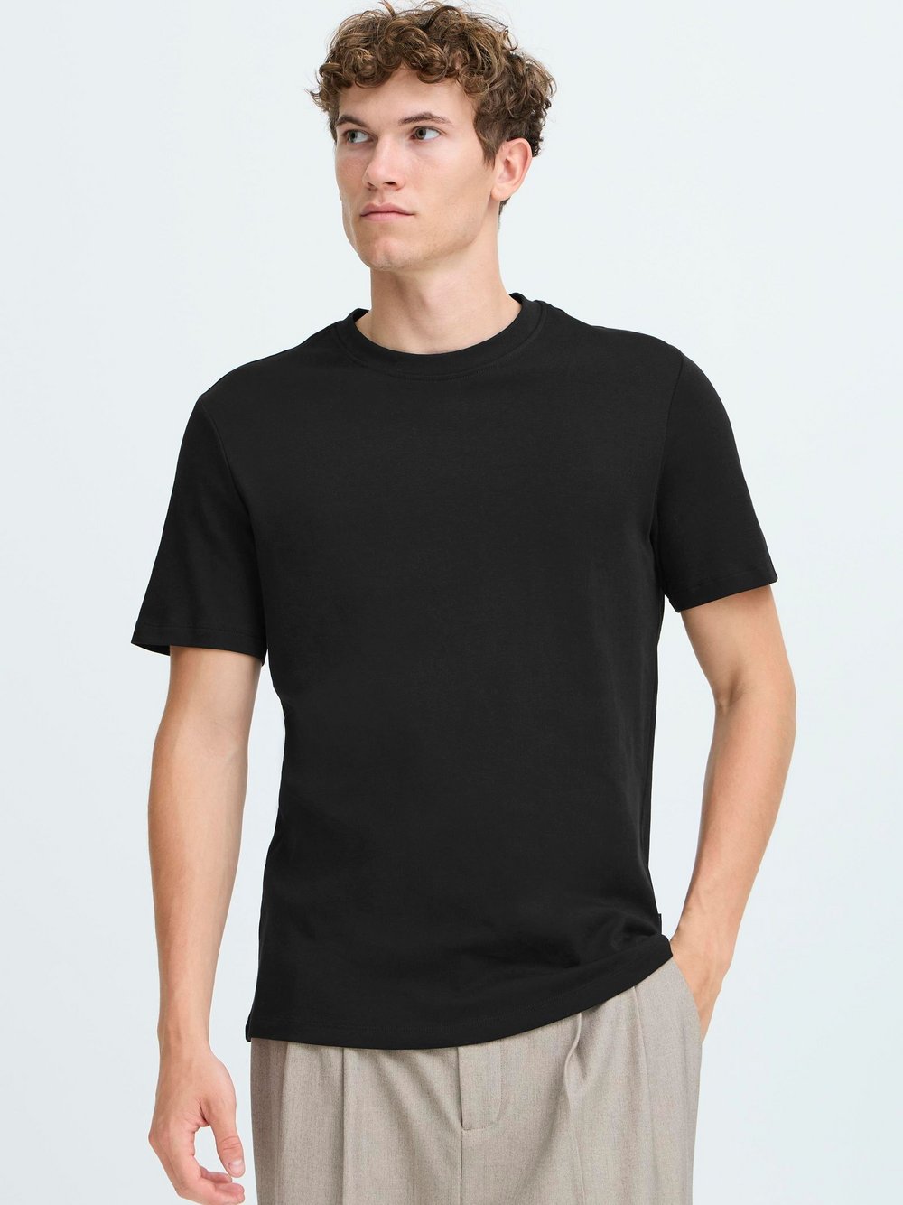 Thumbnail - CASUAL FRIDAY Rundhalsshirt Herren Baumwolle schwarz, L