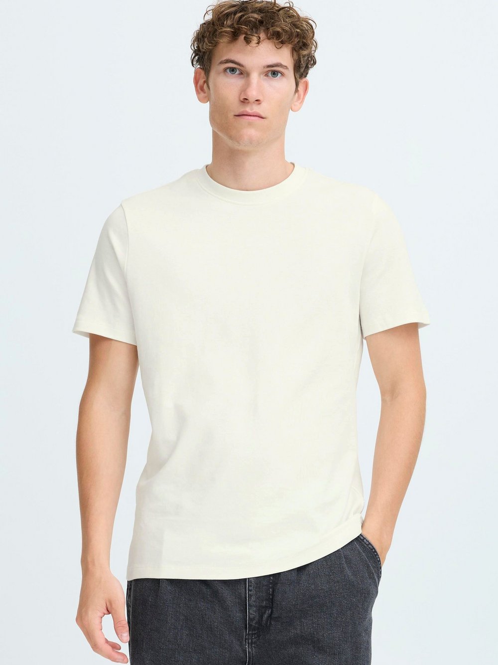 CASUAL FRIDAY Rundhalsshirt Herren Baumwolle weiß, XXL