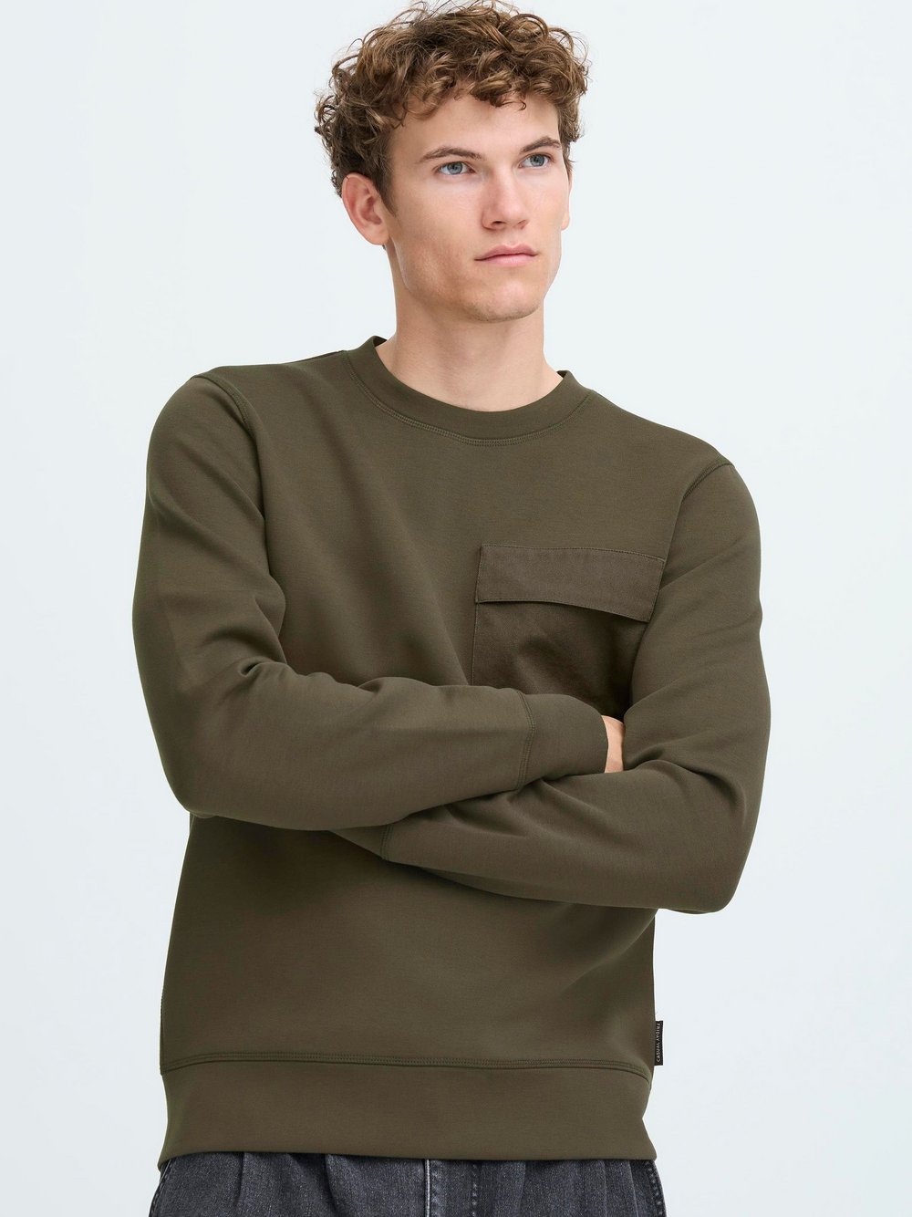 Thumbnail - CASUAL FRIDAY Sweater Herren Viskose grün, M