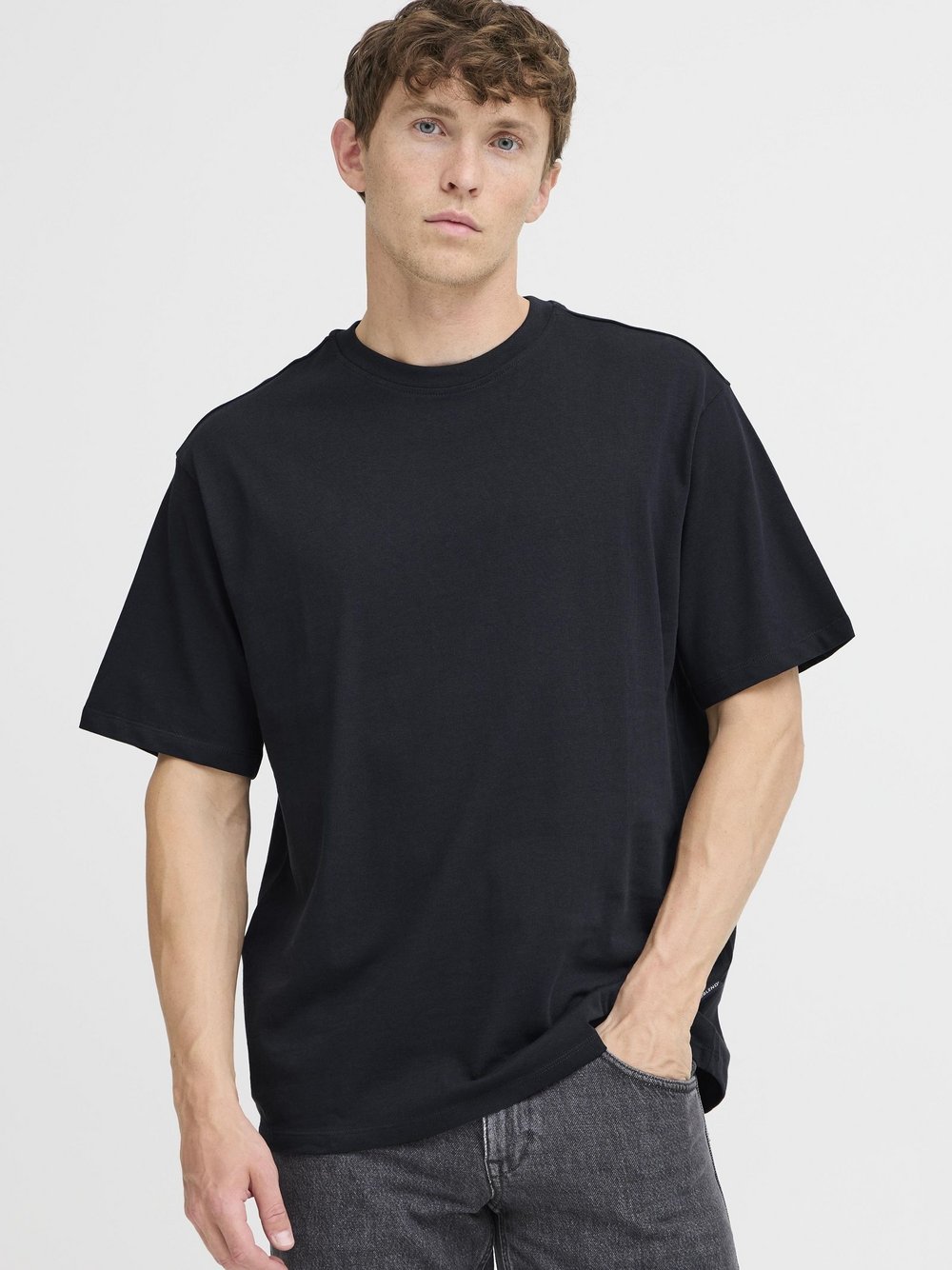 Thumbnail - BLEND Rundhalsshirt Herren Baumwolle blau, M