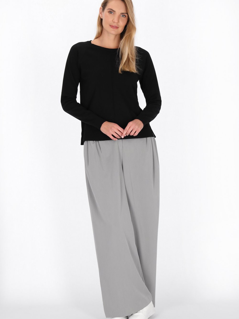 Usha Pullover Damen Viskose schwarz, XS/S