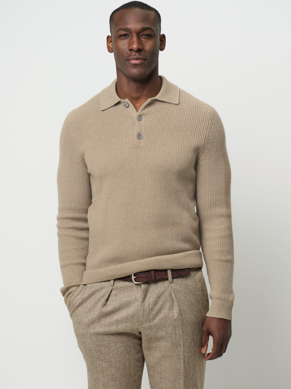 Profuomo Poloshirt Herren beige, M