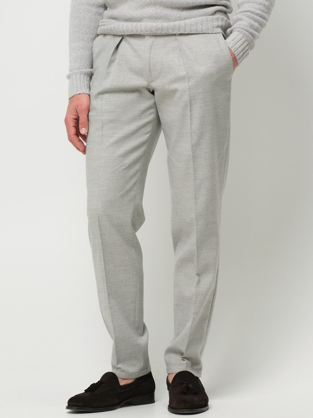 Profuomo Hose Herren Baumwolle grau, 48