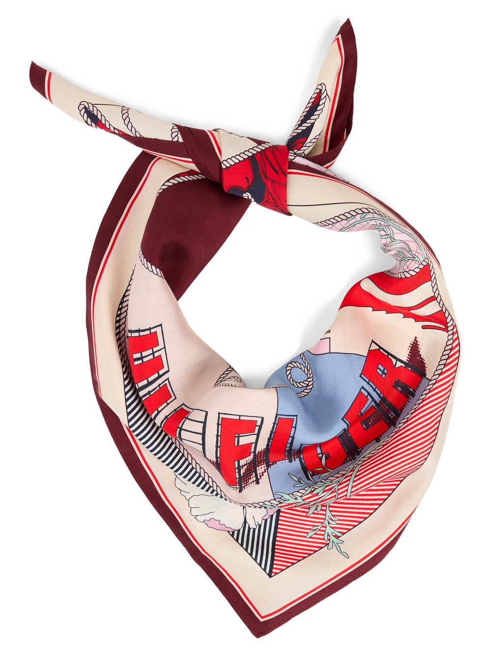 Thumbnail - Tommy Hilfiger Seidentuch Damen mehrfarbig bedruckt, ONE SIZE