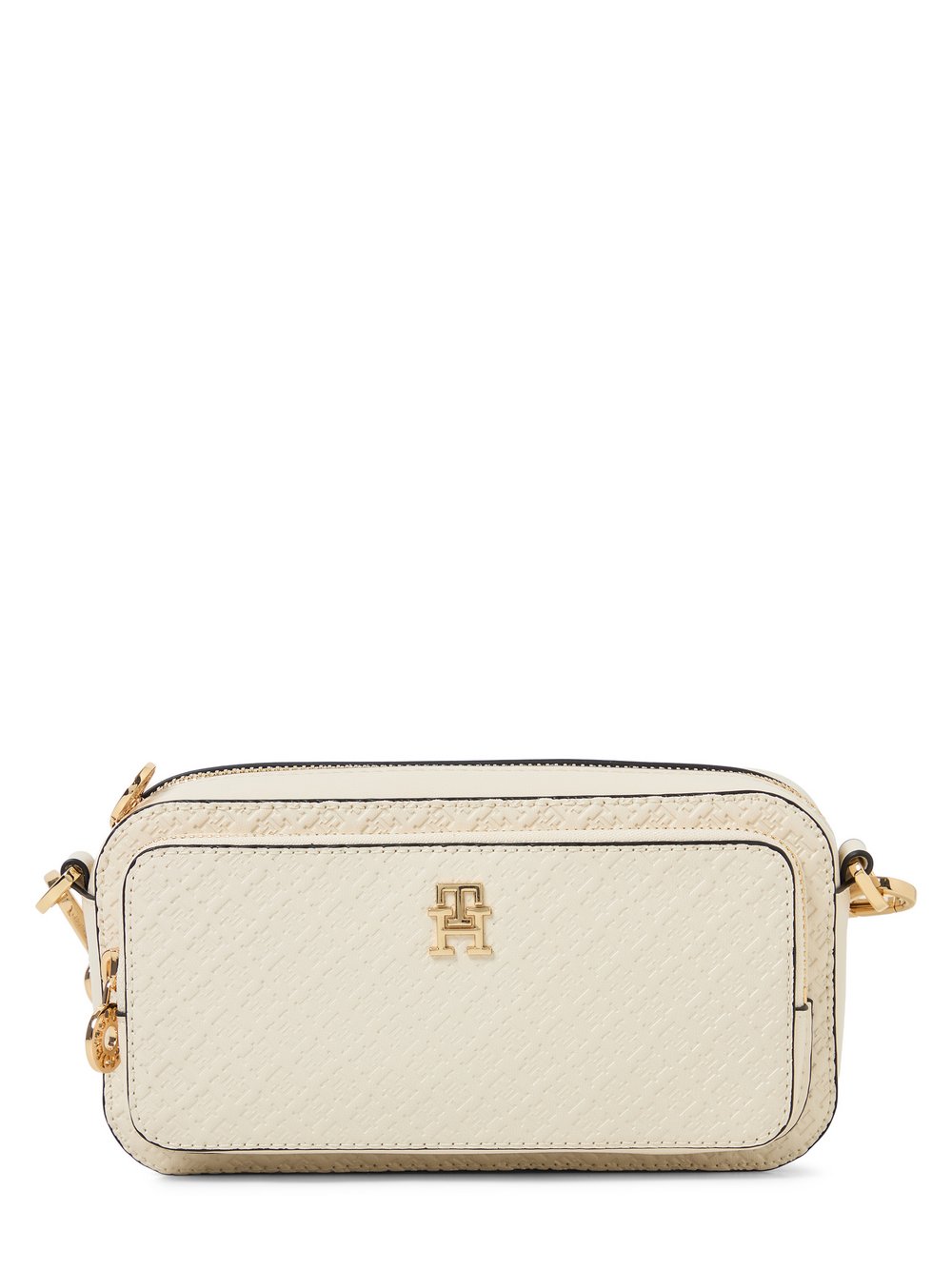 Tommy Hilfiger Umhängetasche Damen Kunstleder beige strukturiert, ONE SIZE