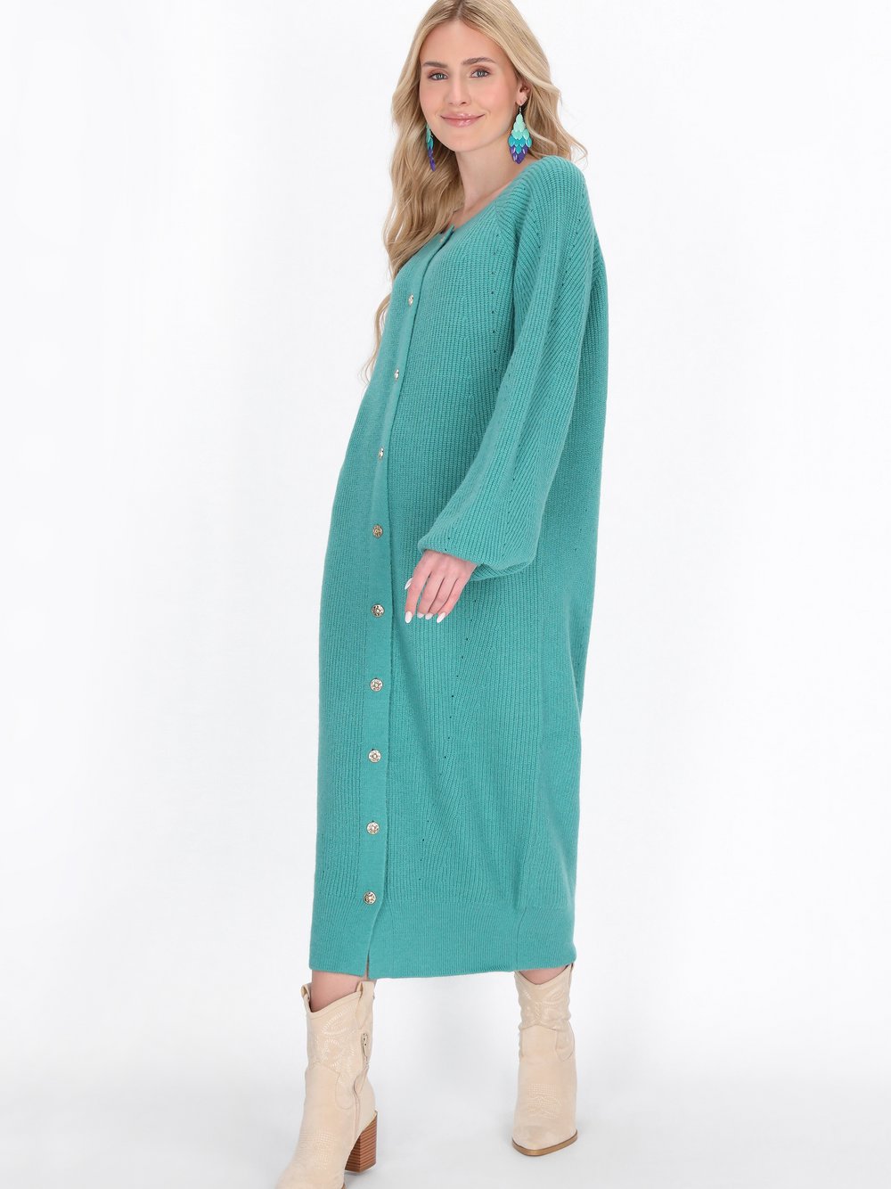 IZIA Strickjacke Damen grün, M/L