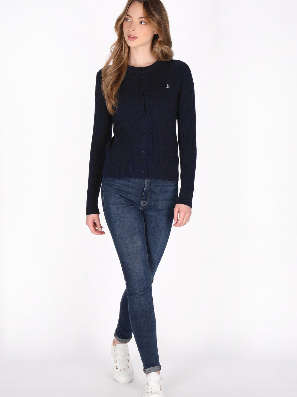 Thumbnail - Dreimaster Strickjacke Damen Viskose blau, XL/XXL