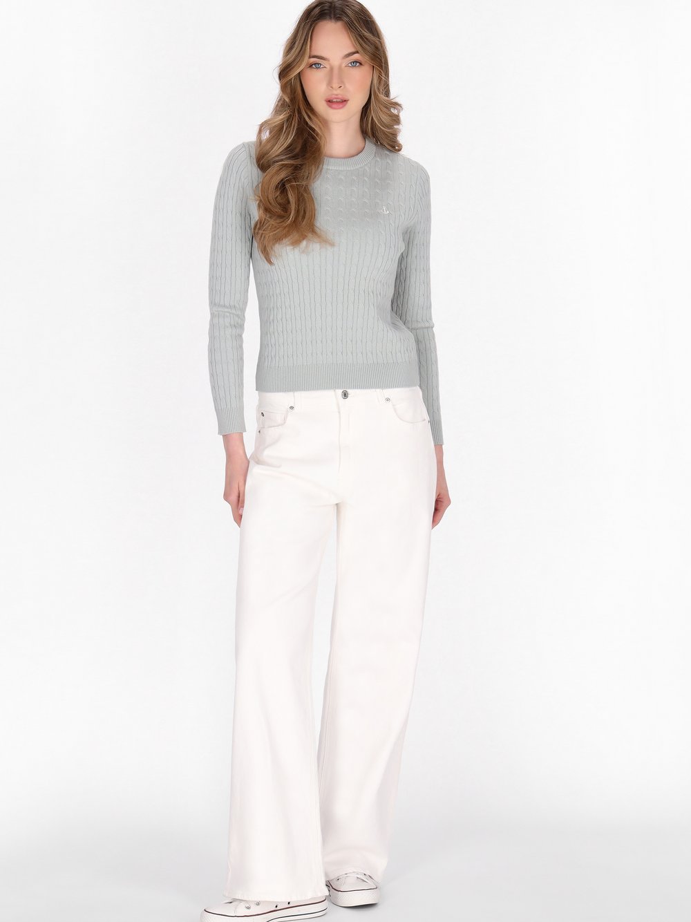 Thumbnail - Dreimaster Pullover Damen Viskose grün, M/L