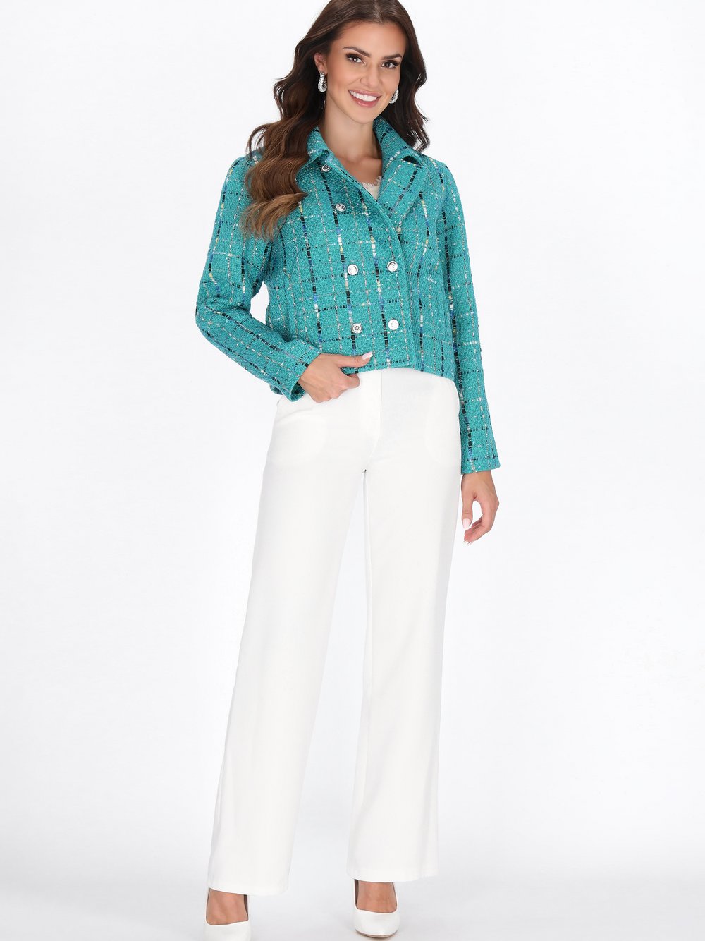 Faina Blazer Damen blau meliert, XS