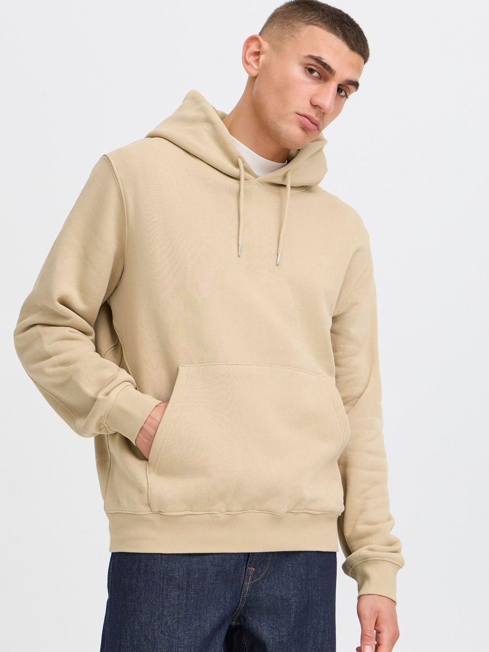 Thumbnail - Solid Hoodie Herren Baumwolle gelb, L