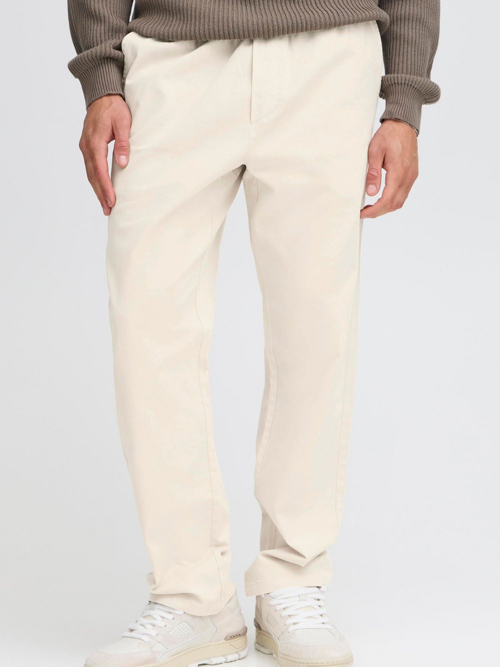 Thumbnail - Solid Chinohose Herren Baumwolle beige, L