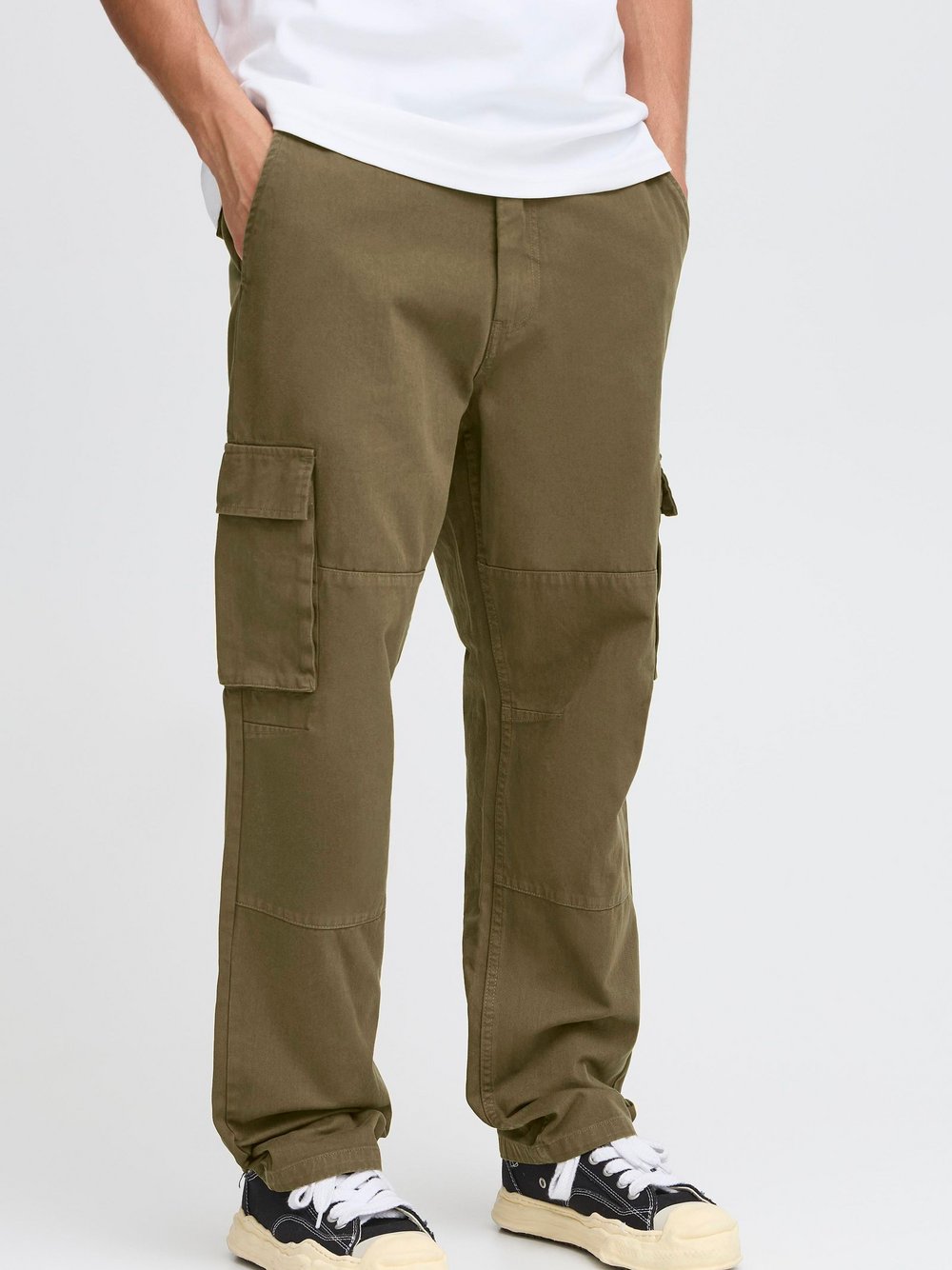 Solid Cargohose Herren Baumwolle grün, M