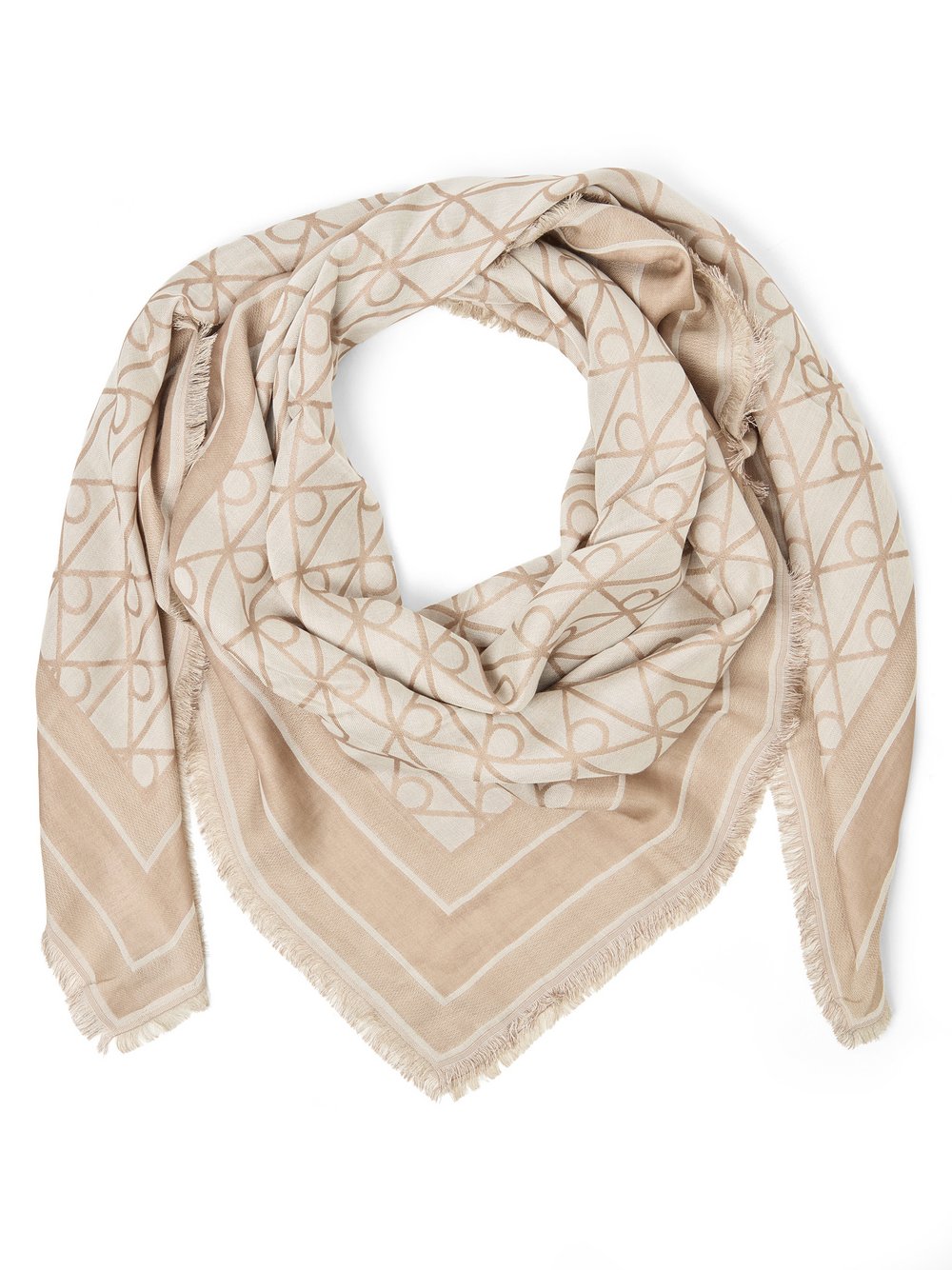 Calvin Klein Tuch Damen Modal beige gemustert, ONE SIZE