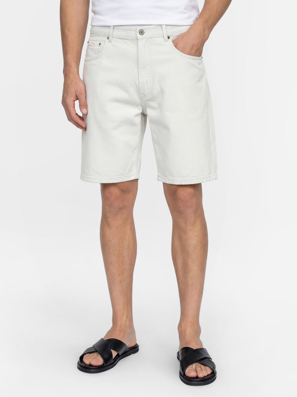 Calvin Klein Jeans Anzughose Jeans-Bermuda Herren Baumwolle (100%) weiß, 31