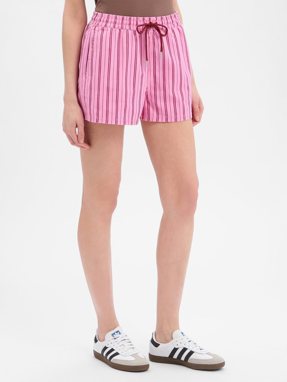 Noisy May Shorts Damen Baumwolle (100%) pink gestreift, L