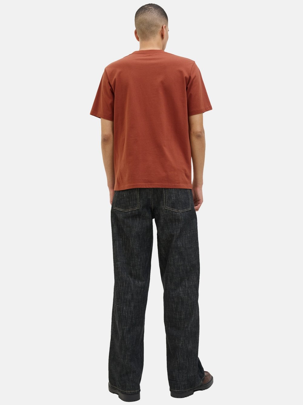 Jack & Jones T-Shirt Herren Baumwolle braun bedruckt, S