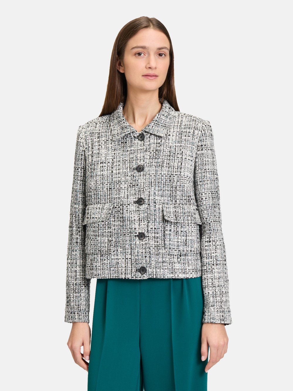Betty & Co Blazer-Jacke Damen blau gemustert, 36