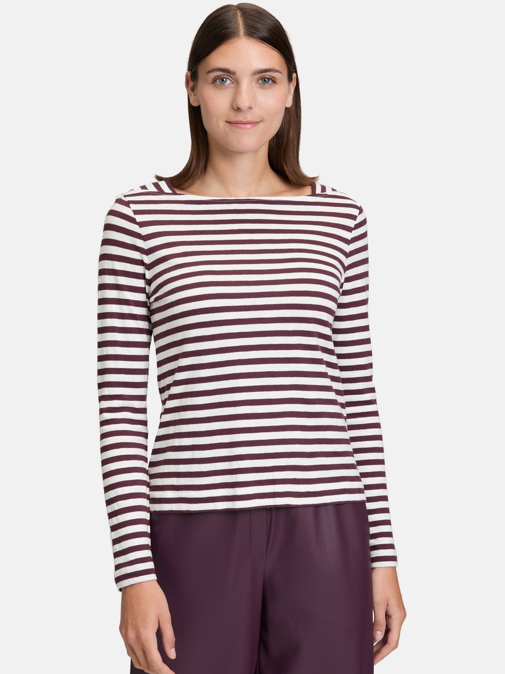 Betty & Co Ringelshirt Damen Baumwolle weiß gestreift, M