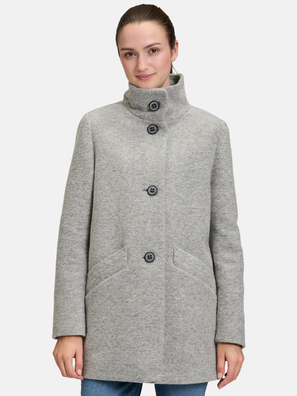 Amber & June Kurzmantel Damen grau, 42