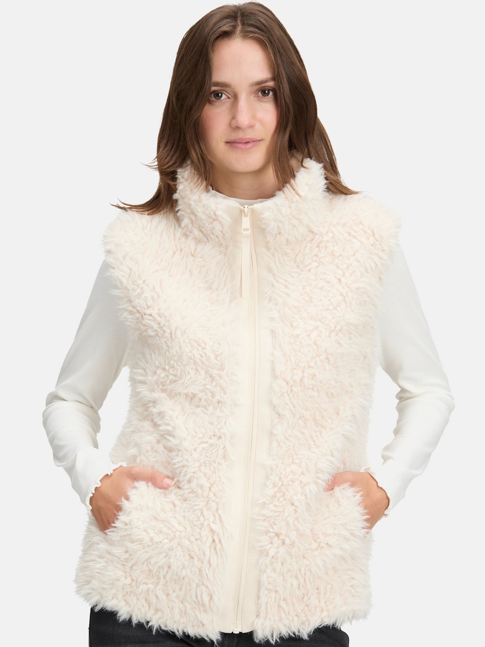 Betty & Co Kunstfell-Weste Damen beige, 36