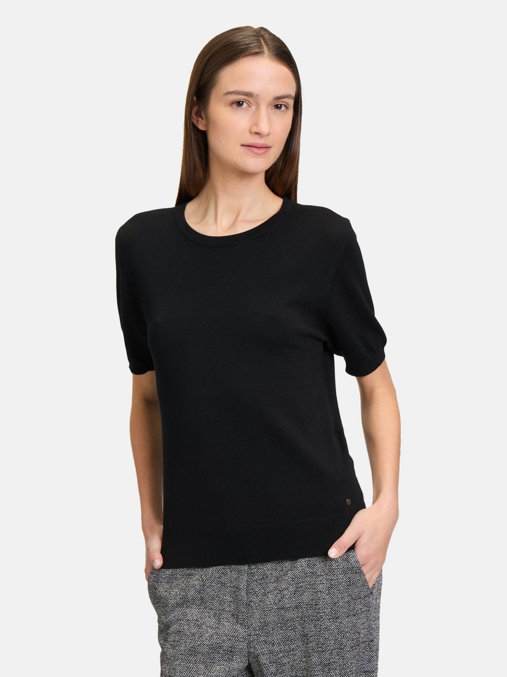 Betty & Co Feinstrickpullover Damen Viskose schwarz, 42