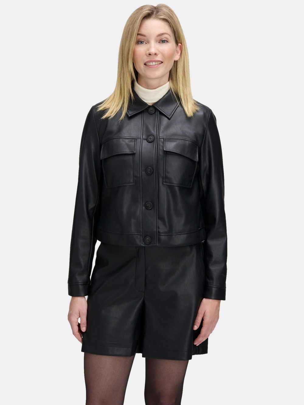 Betty & Co Lederjacke Damen schwarz, 36