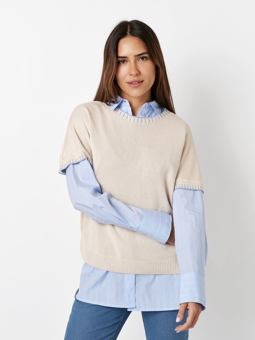 TONI Strickpullover Damen Viskose weiß, 40