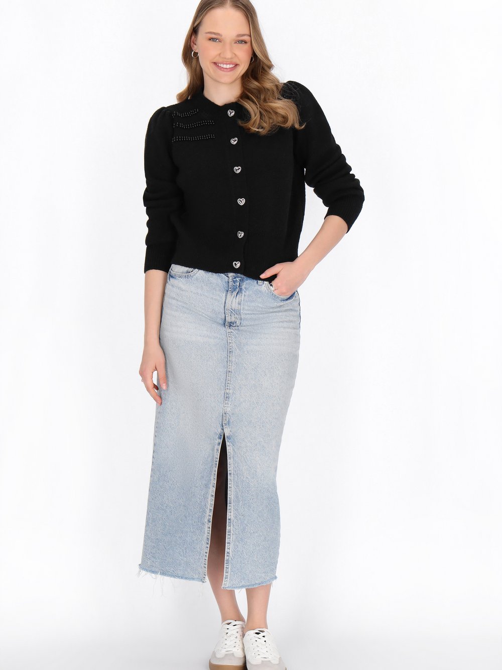 MyMo Strickjacke Damen schwarz, XS/S