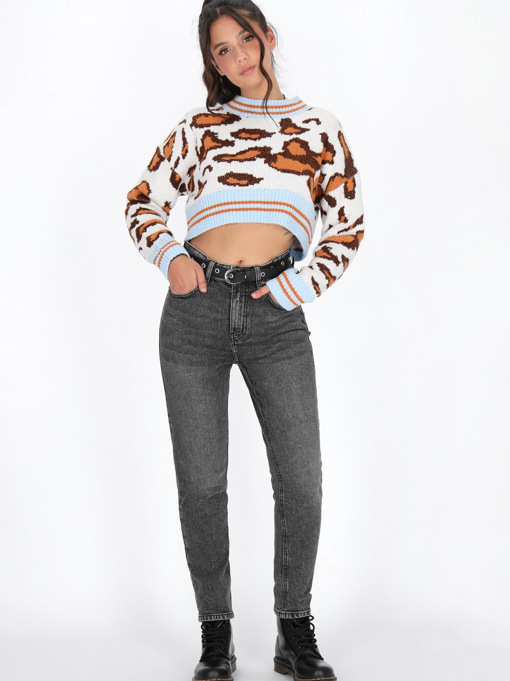 Thumbnail - MyMo Pullover Damen mehrfarbig gemustert, XL/XXL