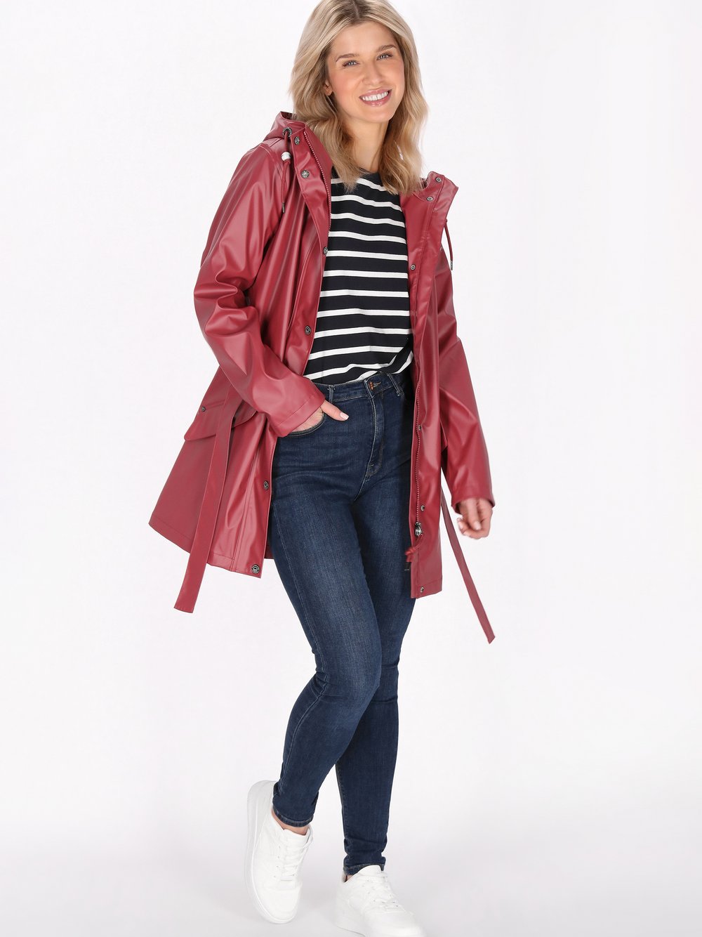 Schmuddelwedda Mantel Damen rot, L