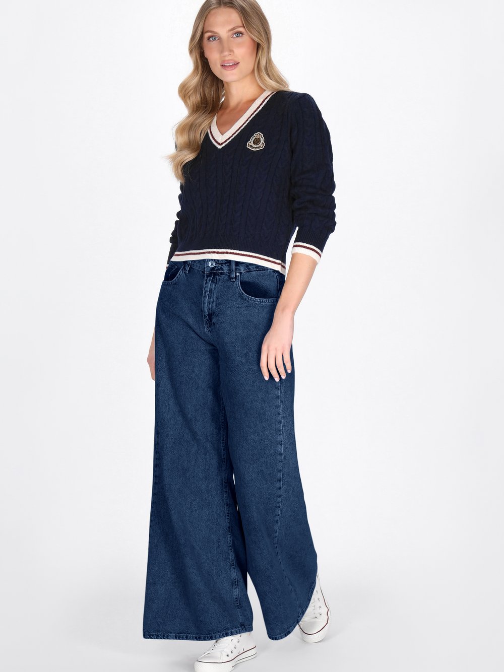 Dreimaster Pullover Damen blau, XL/XXL