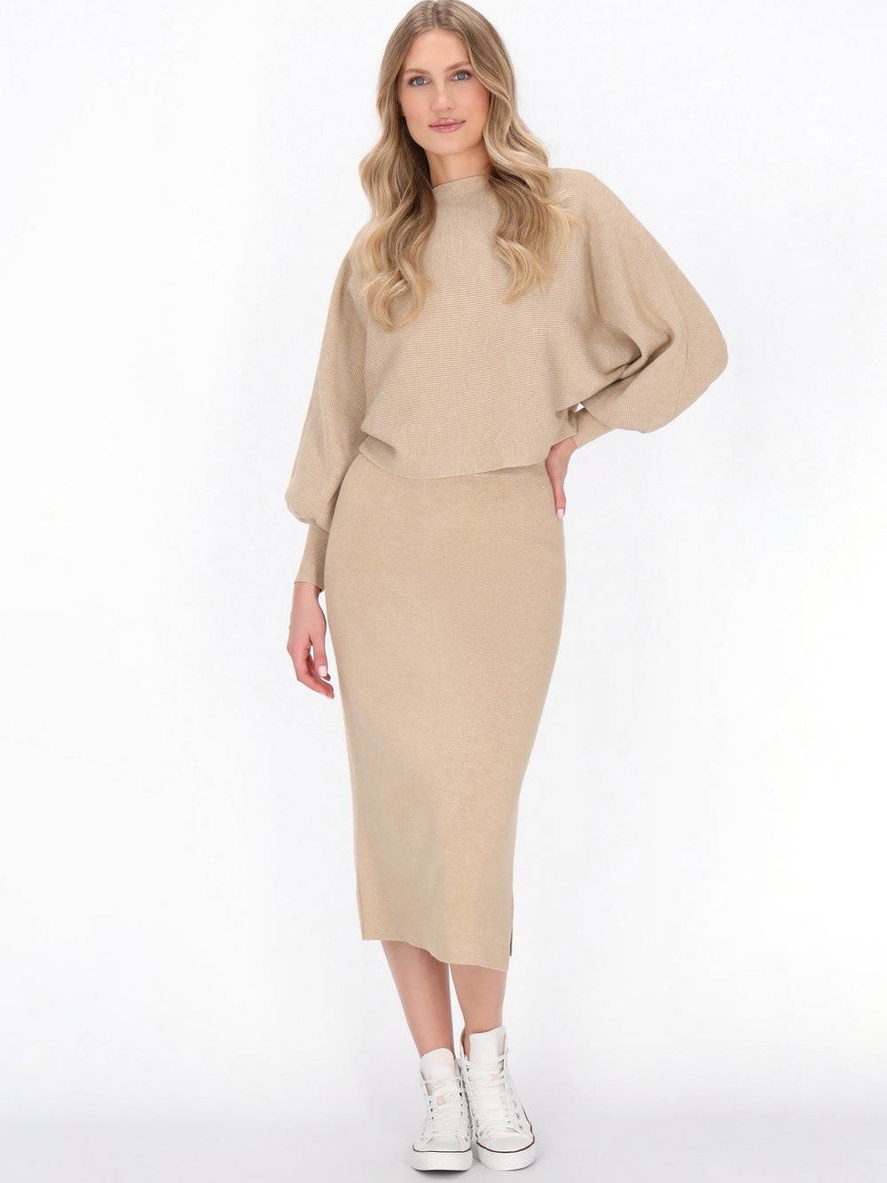 Dreimaster Rock Damen Viskose beige, XL/XXL