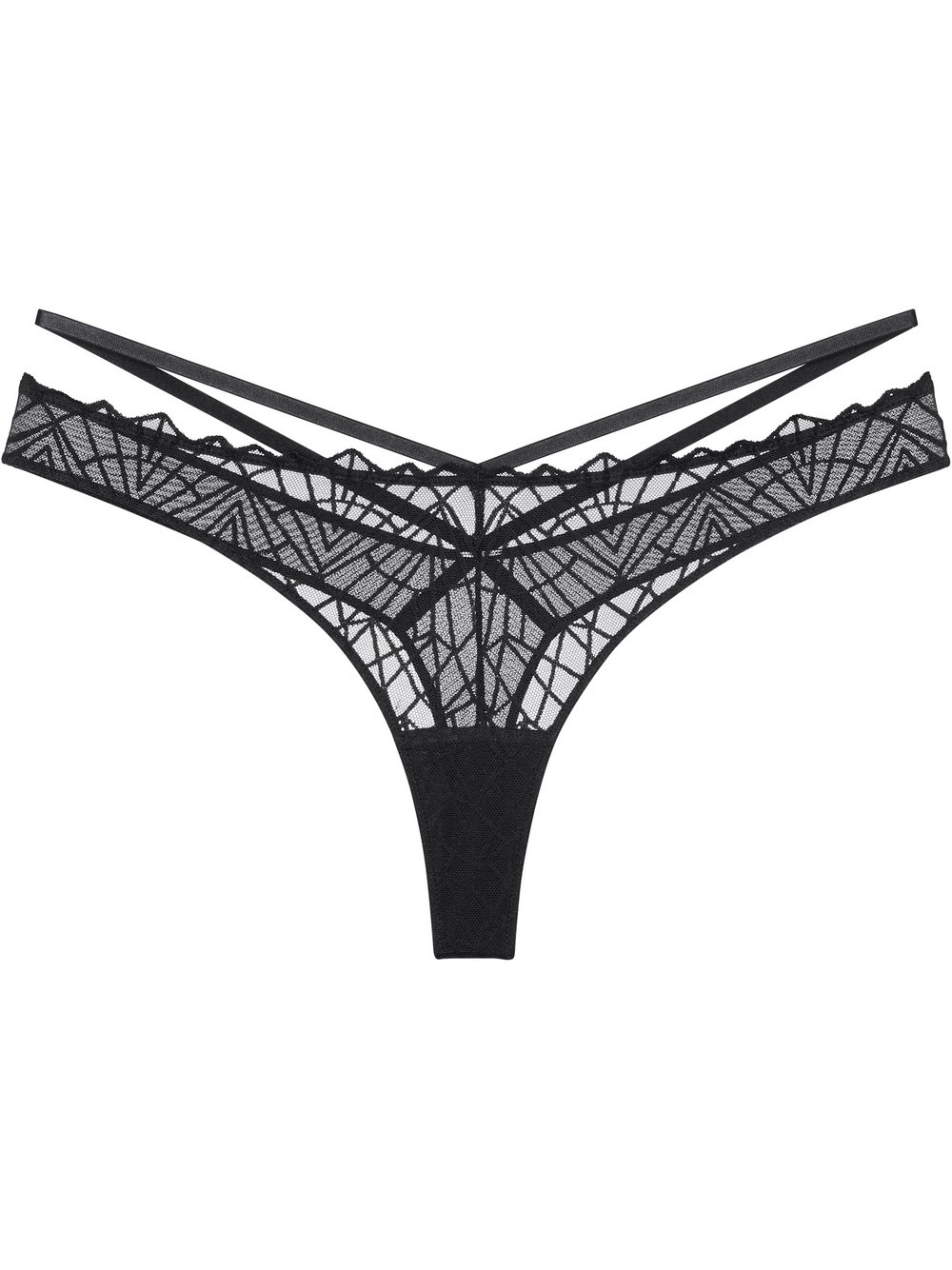 Thumbnail - Triumph String  Damen schwarz bedruckt, 36
