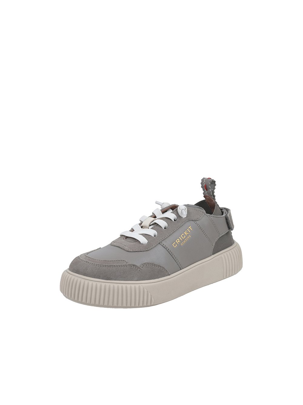Thumbnail - Crickit Sneaker Damen Leder grau bedruckt, 38