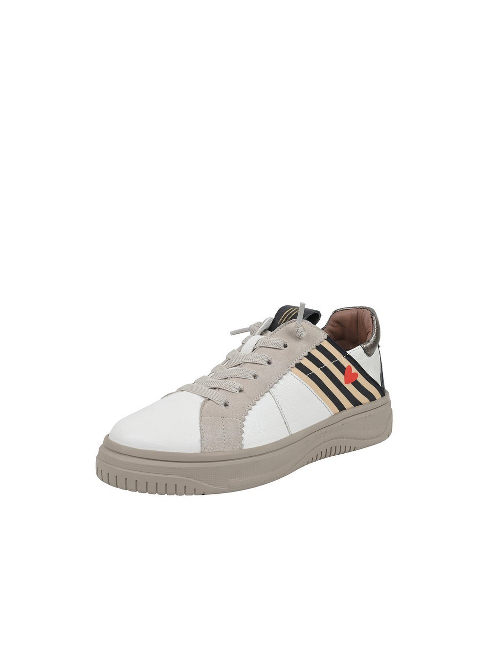 Thumbnail - Crickit Sneaker Damen Leder beige bedruckt, 42