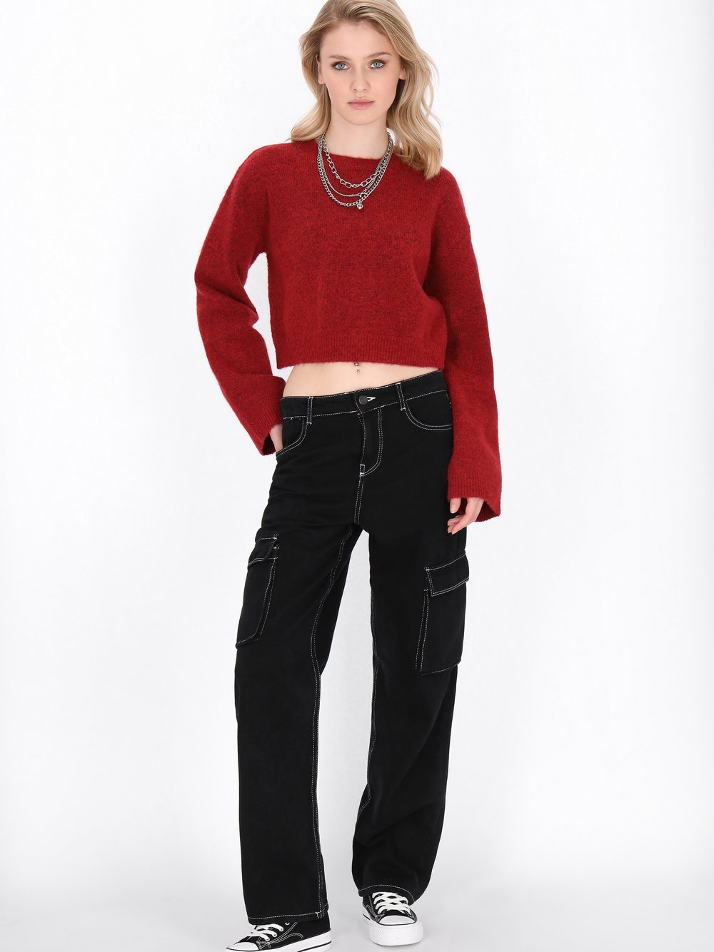 Thumbnail - MyMo Pullover Damen rot, M/L